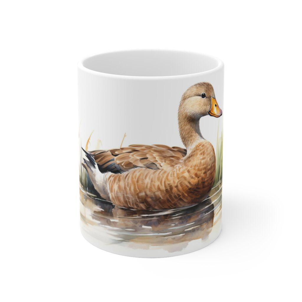 Enten Aquarell Tasse - Farbige Becher f&uuml;r Natur- und Vogelliebhaber