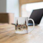 Aquarell Skyline Tasse Dresden – Bedruckte Kaffeetasse als Geschenk