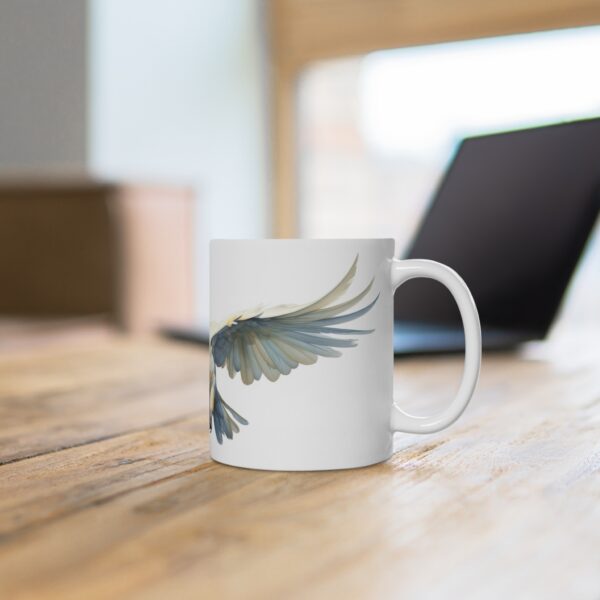 Weiße Aquarell Kakadu Tasse – Kreatives Geschenk für Vogelfans