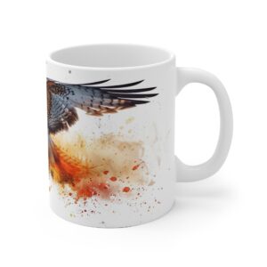 Aquarell Falke Keramiktasse – Elegantes Design für Kaffee und Tee