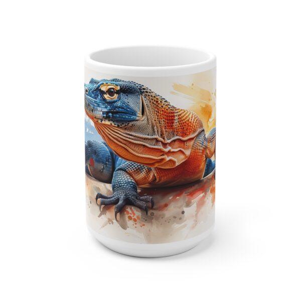 Komodo Dragon Wasserfarben Keramiktasse - Kunstvolle Tasse für Tee und Kaffee