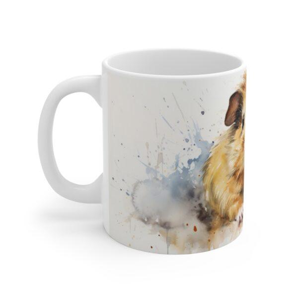 Weiße Meerschweinchen Aquarell Tasse | Ideales Geschenk für Tierliebhaber und Haustierfreunde