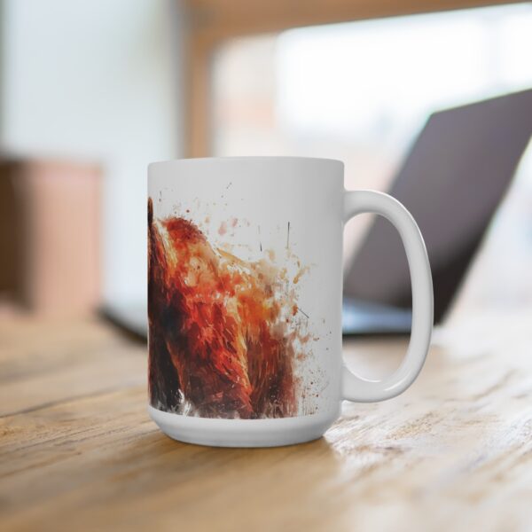 Farbenfrohe Aquarell Grizzly Bär Tasse - Ideal für Kaffee und Tee, Perfektes Geschenk für Tierliebhaber