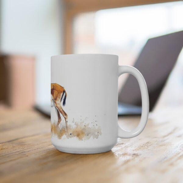 Aquarell Antilope Keramik Becher – Stilvoller Kaffeebecher für Tierliebhaber