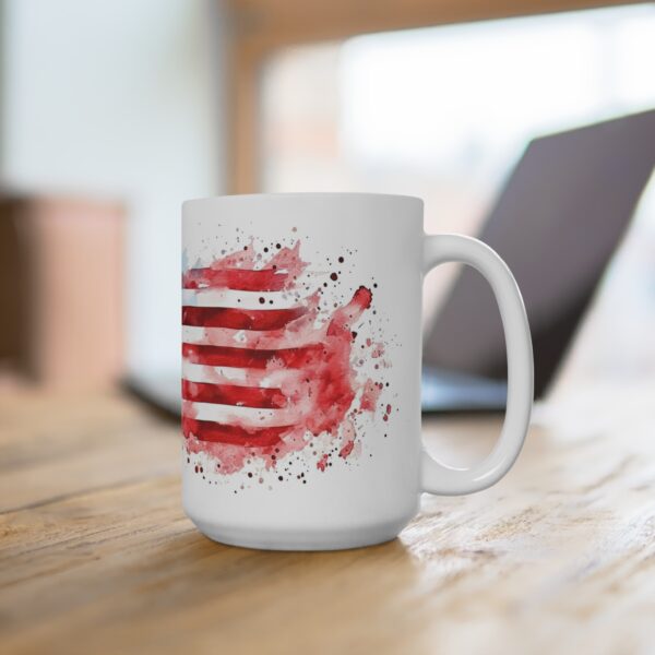 US-Flagge Aquarell Tasse - Becher mit Amerikanischem Symbol für Patriotische USA-Liebhaber