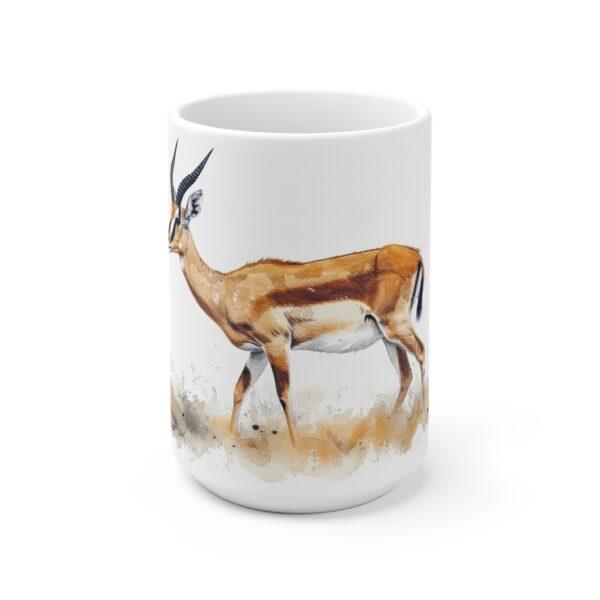 Aquarell Antilope Keramik Becher – Stilvoller Kaffeebecher für Tierliebhaber