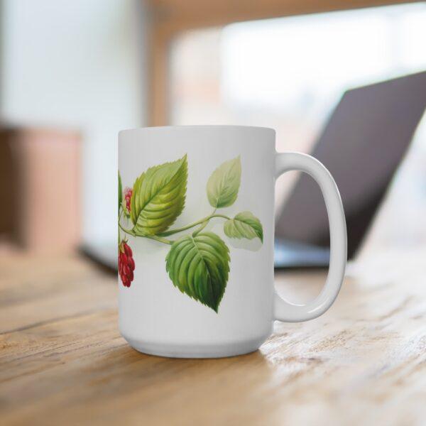 Himbeere Aquarell Tasse – Becher mit Saftigem Beeren Design für Sommerfrüchte-Fans und Natur-Liebhaber