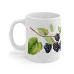 Brombeere Aquarell Tasse - Beerenfrucht Design Becher für Natur- und Fruchtliebhaber