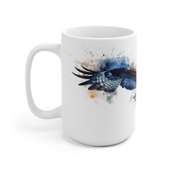 Aquarell Tasse mit Fliegendem Falken - Keramik für Künstler und Naturliebhaber