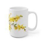 Weiße Keramik Tasse im Aquarell-Design - Ideales Geschenk für Blumenliebhaber