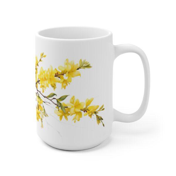 Weiße Keramik Tasse im Aquarell-Design - Ideales Geschenk für Blumenliebhaber