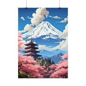 Mount Fuji Japan Poster – Atemberaubende Reisekunst für Ihr Zuhause