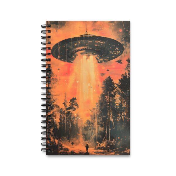 Aquarell UFO-Invasion Notizbuch – Blanko, liniertes oder Punktesystem für kreative Ideen und Planungen