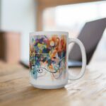 Künstlerische Aquarell Tasse mit Musiknoten für Musikliebhaber