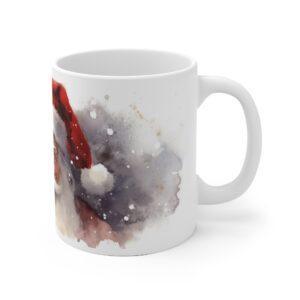 Aquarell Weihnachtsmann Tasse - Exklusive Santa Claus Keramik für Festliche Genussmomente