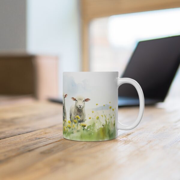 Aquarell Schafe Keramik Tasse - Ländliches Design für Tierliebhaber - Perfektes Geschenk