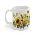 Sonnenblumen Aquarell Tasse – Stilvoller Becher für Blumenliebhaber und Sonnenanbeter