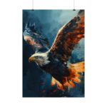 Fliegender Adler Aquarell Poster – Majestätischer Vogel für jeden Raum