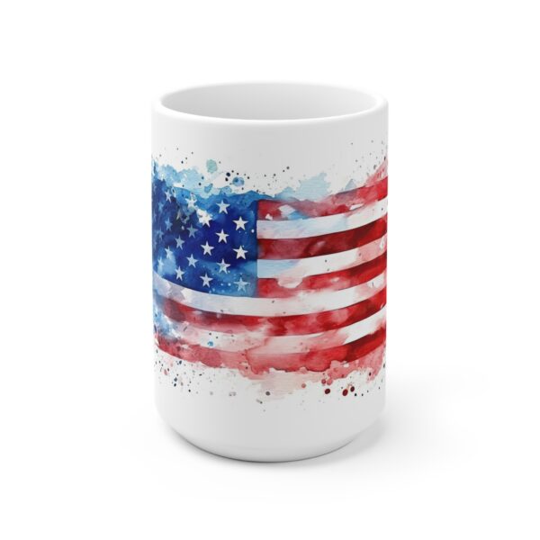 US-Flagge Aquarell Tasse - Becher mit Amerikanischem Symbol für Patriotische USA-Liebhaber