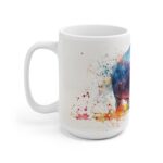 Aquarell Nilpferd Keramikbecher - Handgemachte Tasse für Tierliebhaber