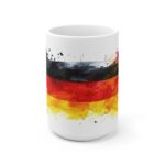 Deutschlandflagge Aquarell Tasse - Patriotischer Becher für Fußballfans und Nationalstolz