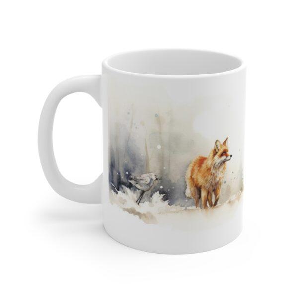 Winterfüchse Aquarell Tasse - Charmanter Fuchs Becher für Tierliebhaber und Winterfreunde