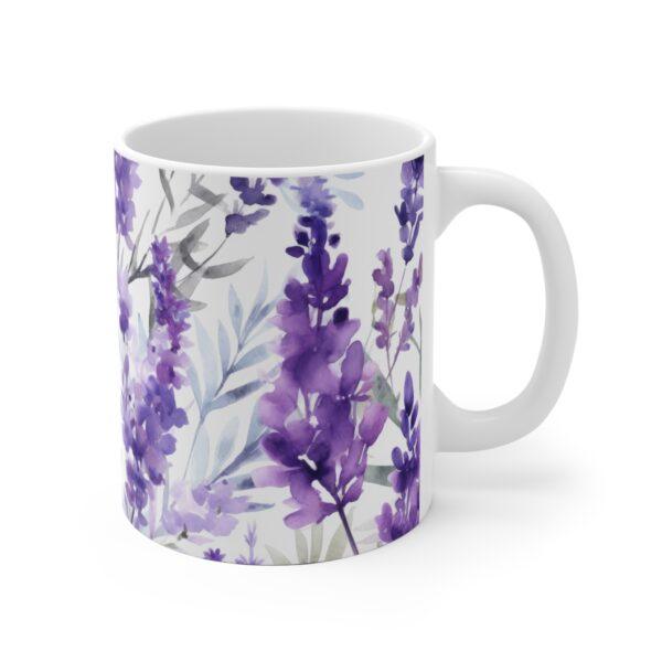 Entspannende Lavendel Aquarell Tasse – Keramiktasse für Teegenuss und stilvolle Dekoration