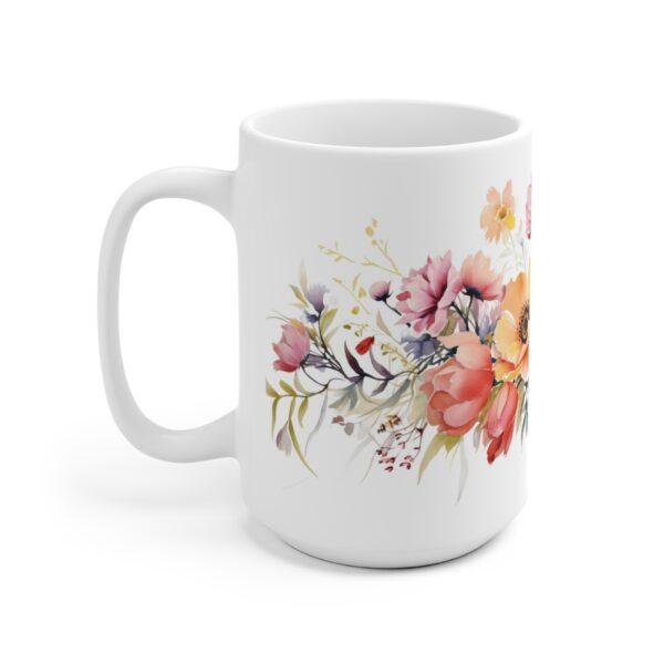 Aquarell Mohnblumen Keramiktasse – Stilvolle Tasse für Blumenliebhaber