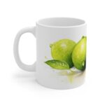 Erfrischende Limetten Aquarell Tasse - Zitrus Design für Vitalität und Genuss