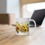 Sonnenblumen Aquarell Tasse – Stilvoller Becher für Blumenliebhaber und Sonnenanbeter