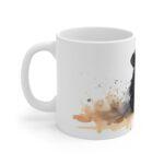 Schwarzes Meerschweinchen Aquarell Tasse – Niedliches Haustier Design für Tierliebhaber