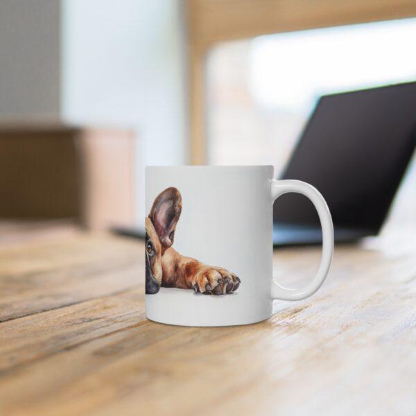 Keramiktasse mit Bulldogge im Aquarell-Design – Hochwertiger Druck und langlebige Qualität