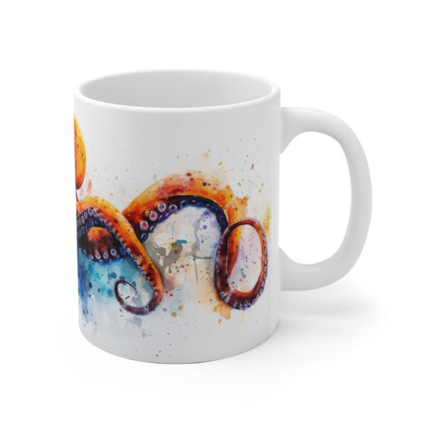 Octopus Aquarell Tasse - Becher im Unterwasserwelt Design für Meeresbiologen und Ozeanliebhaber