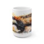 Aquarell Dachs Keramiktasse - Kunstvolles Design für Tierliebhaber