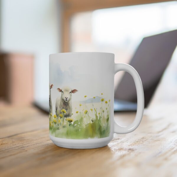 Aquarell Schafe Keramik Tasse - Ländliches Design für Tierliebhaber - Perfektes Geschenk