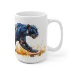 Panther Keramikbecher mit Aquarelldesign - stilvoll und kreativ