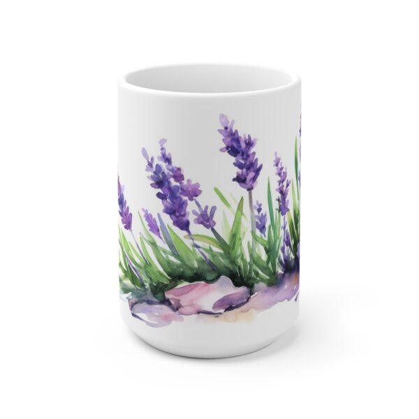 Lavendel Aquarell Tasse - Beruhigendes Blumenmotiv für Entspannung und Genuss