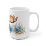 Aquarell Elch Tasse - Keramiktasse mit majestätischem Design, mikrowellenfest