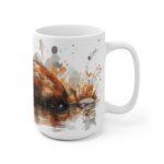 Aquarell Capybara Tasse - Kaffeetasse für Tier- und Naturfreunde mit süßem Nagetier-Design