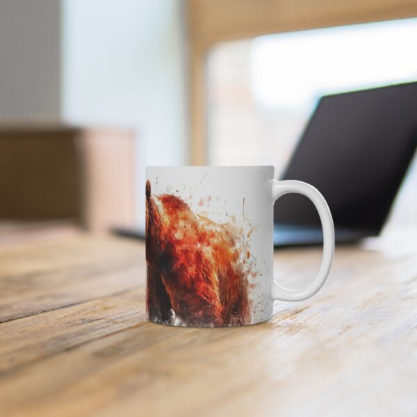 Farbenfrohe Aquarell Grizzly Bär Tasse - Ideal für Kaffee und Tee, Perfektes Geschenk für Tierliebhaber