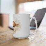 Weiße Aquarell Pferde Tasse - Kreatives Geschenk für Pferdefans