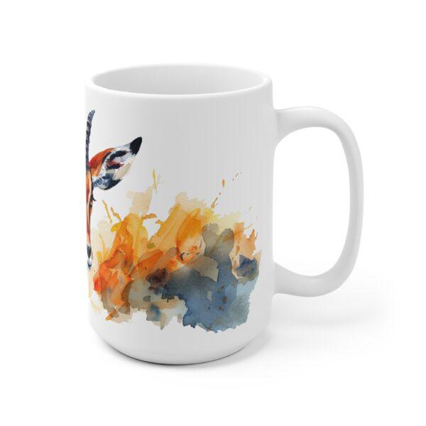 Aquarell Keramikbecher mit Antilopen-Design