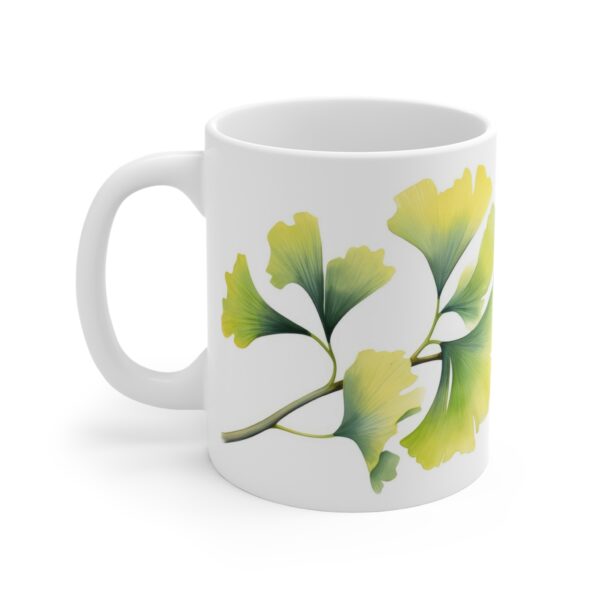 Ginkoblätter Aquarell Tasse - Stilvoller Becher mit botanischem Design für Natur- und Kunstliebhaber