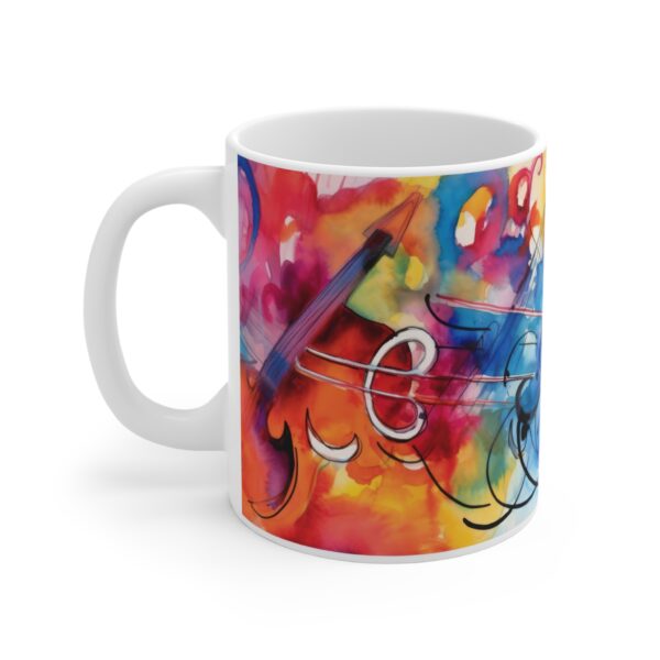 Abstrakte Violine Tasse - Aquarell Geige Becher für Musik- und Kunstliebhaber