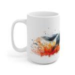 Keramiktasse mit Pferdemotiv - Hochwertige Aquarell-Design für Tierliebhaber