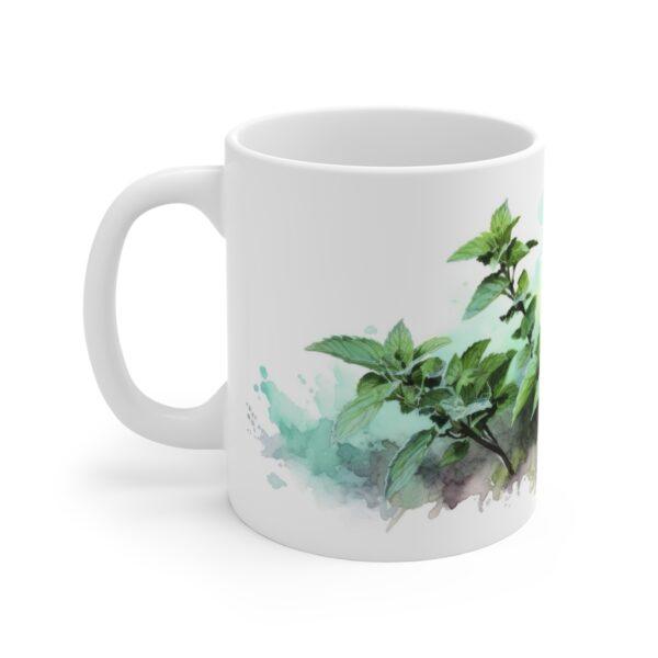 Minze Aquarell Tasse – Stilvolles Kräuter Design für Teeliebhaber und Naturfreunde