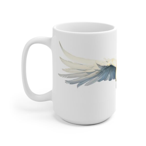 Weiße Aquarell Kakadu Tasse – Kreatives Geschenk für Vogelfans