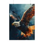 Fliegender Adler Aquarell Poster – Majestätischer Vogel für jeden Raum