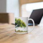 Eiche Aquarelliert Keramikbecher - Hochwertige Tasse für Kaffee und Tee