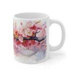 Kirschblüten Aquarell Tasse - Floraler Becher für Frühling und Naturfreunde